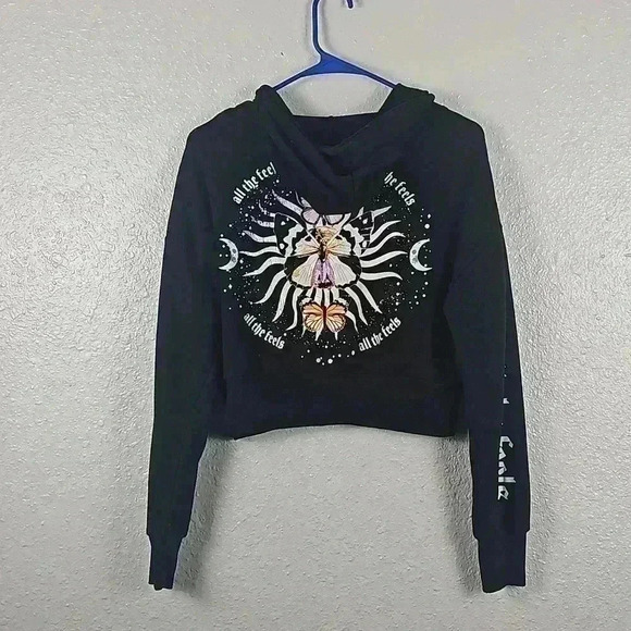 Faded Rose Cropped hoodie - Picture 6 of 9